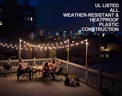 Lampat String Lights, 25Ft G40 Globe String Lights with Bulbs-UL Listd for Indoor/Outdoor Commercial Decor