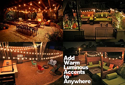 Lampat String Lights, 25Ft G40 Globe String Lights with Bulbs-UL Listd for Indoor/Outdoor Commercial Decor