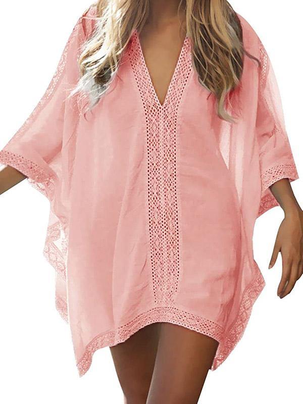 Women's Beach Swimsuits Bikini Oversized Cover Up Dress - CHALIER