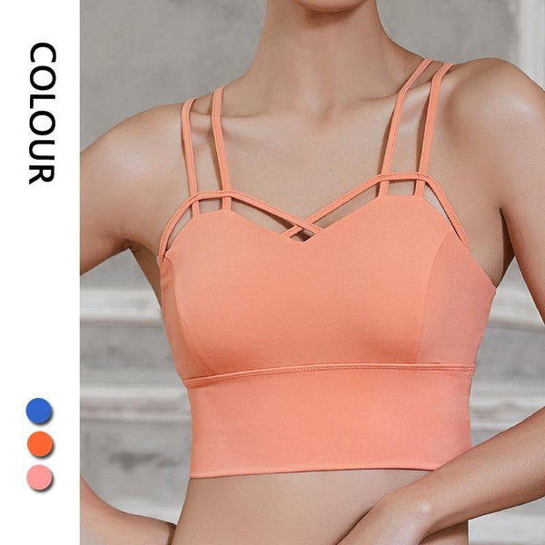 Women Sport Bra Bra for Yoga Running Athletic Gym Workout Fitness with Removable Pads - CHALIER