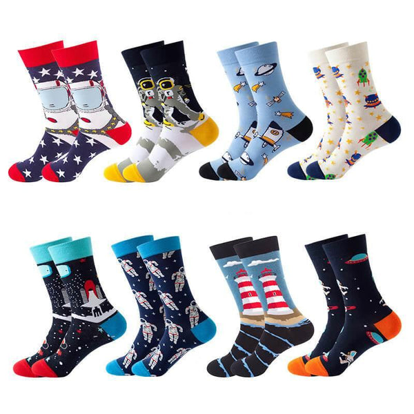 Funny Socks for Men & Women Crazy Colorful Cool Novelty Cute Dress Socks - CHALIER