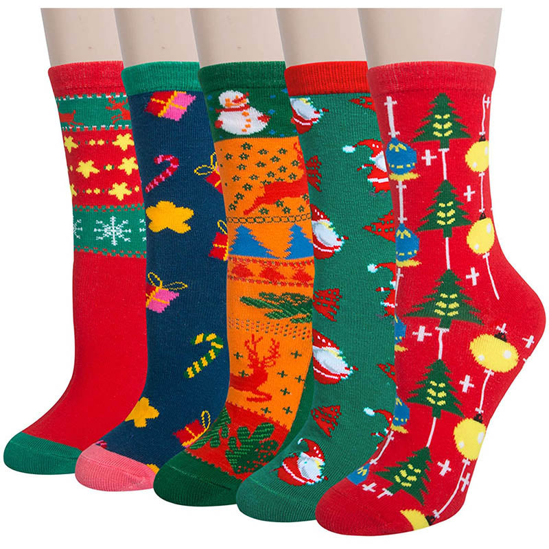Womens Christmas Socks Cozy Fun Christmas Cotton Socks novel Gifts
