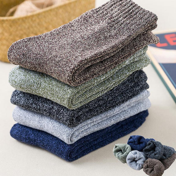 Chalier Men Casual Socks Thicken and Warm 5 Pack - CHALIER