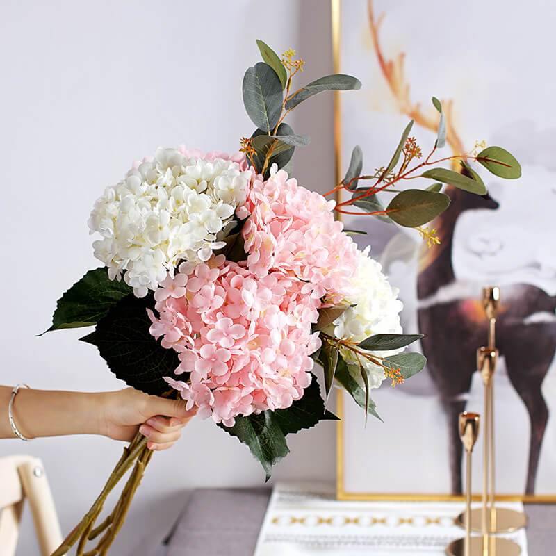 Artificial Hydrangea Fake Flowers Home Wedding Decoration Floral Ornaments - CHALIER