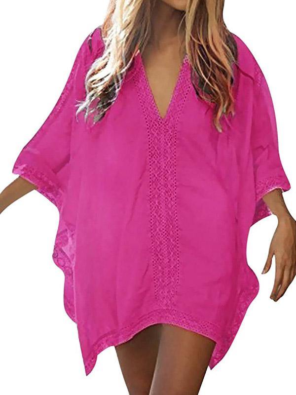 Women's Beach Swimsuits Bikini Oversized Cover Up Dress - CHALIER