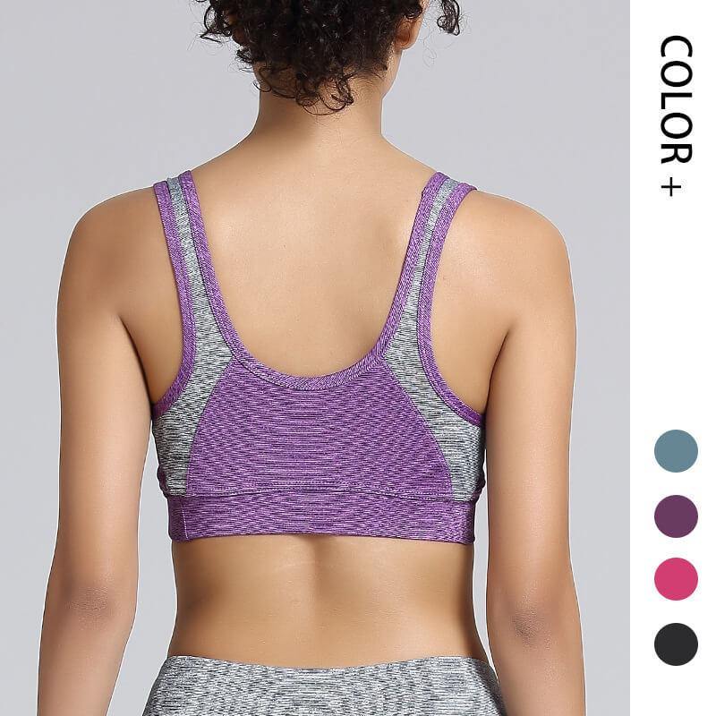 Women Sport Bra Full Coverage Shock Control Wirefree Tank Top - CHALIER