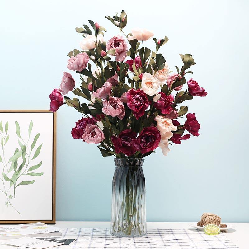 Bouquets Artificial Flowers Environmental Protection PE Leather Fake Flowers Rose Combo Home Decor Gift - CHALIER