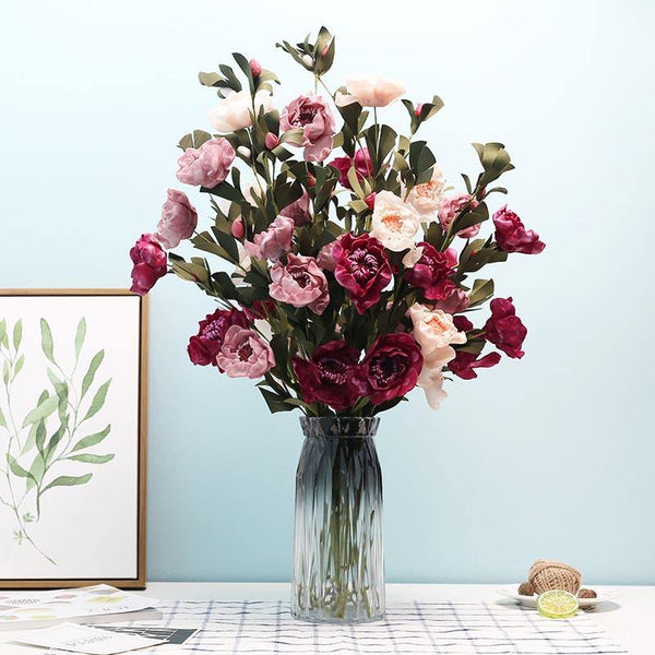 Bouquets Artificial Flowers Environmental Protection PE Leather Fake Flowers Rose Combo Home Decor Gift - CHALIER