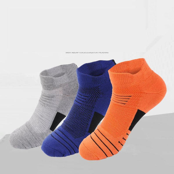 Mens Marathon Socks Set Short Athletic Ankle Non-slip Running Basketball Socks 5 Pairs - CHALIER