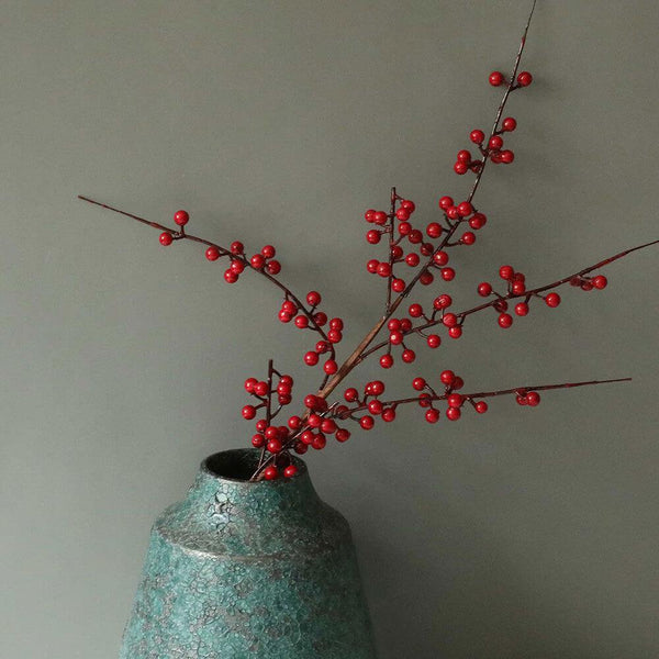 Artificial Holly Artistic Fake Holly Branches For Home Office Art Decoration - CHALIER
