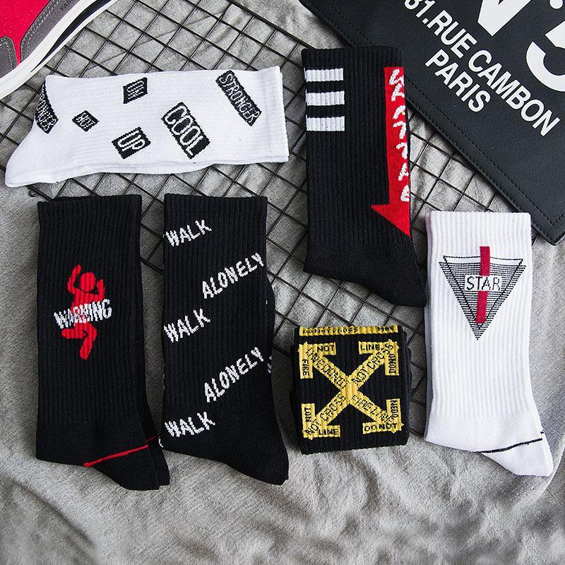 Chalier Men Athletic Socks Hip Hop Style 6 Pack - CHALIER