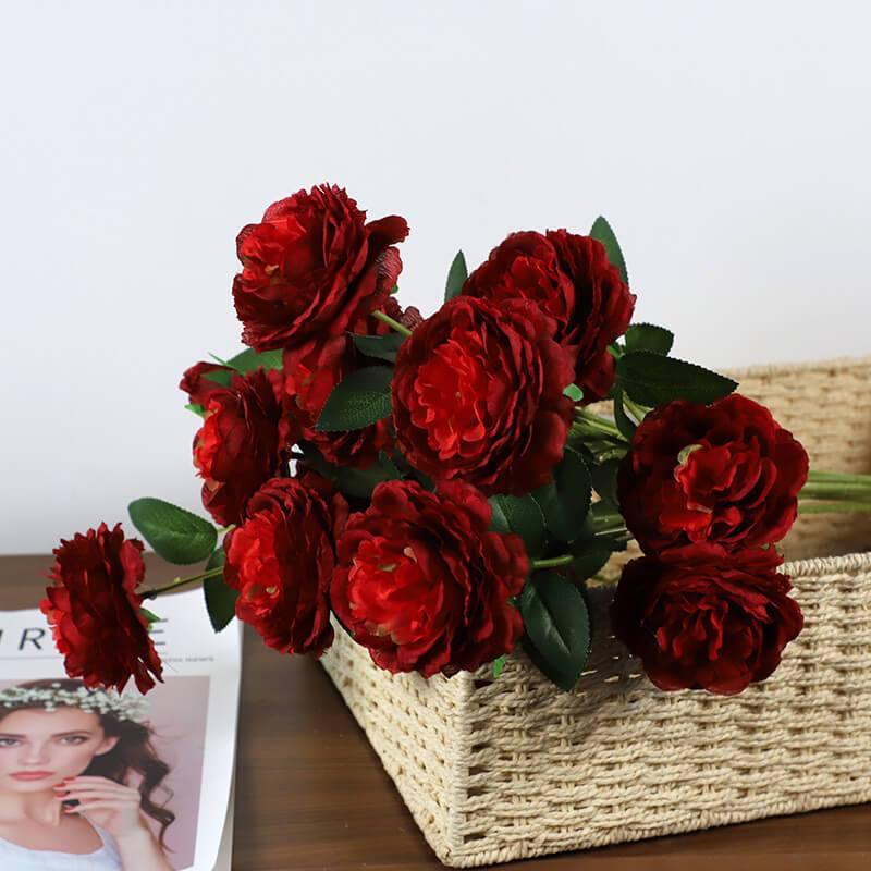 Artificial Flowers 2 PCS Fake Peony Silk Flowers  For Wedding&Home Decoration - CHALIER