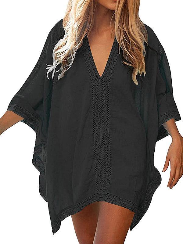 Women's Beach Swimsuits Bikini Oversized Cover Up Dress - CHALIER