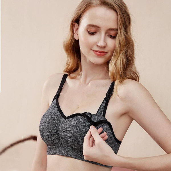 Nursing Bras for Breastfeeding Nursing Wirefree Soft Lined Women Sexy Maternity Bralette - CHALIER