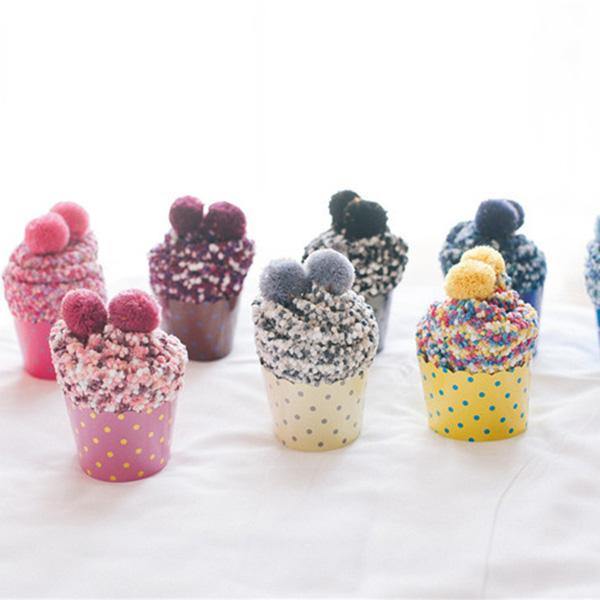 Womens Warm Winter Slipper Wool Socks Cup Cake Gift Box Family Socks - CHALIER