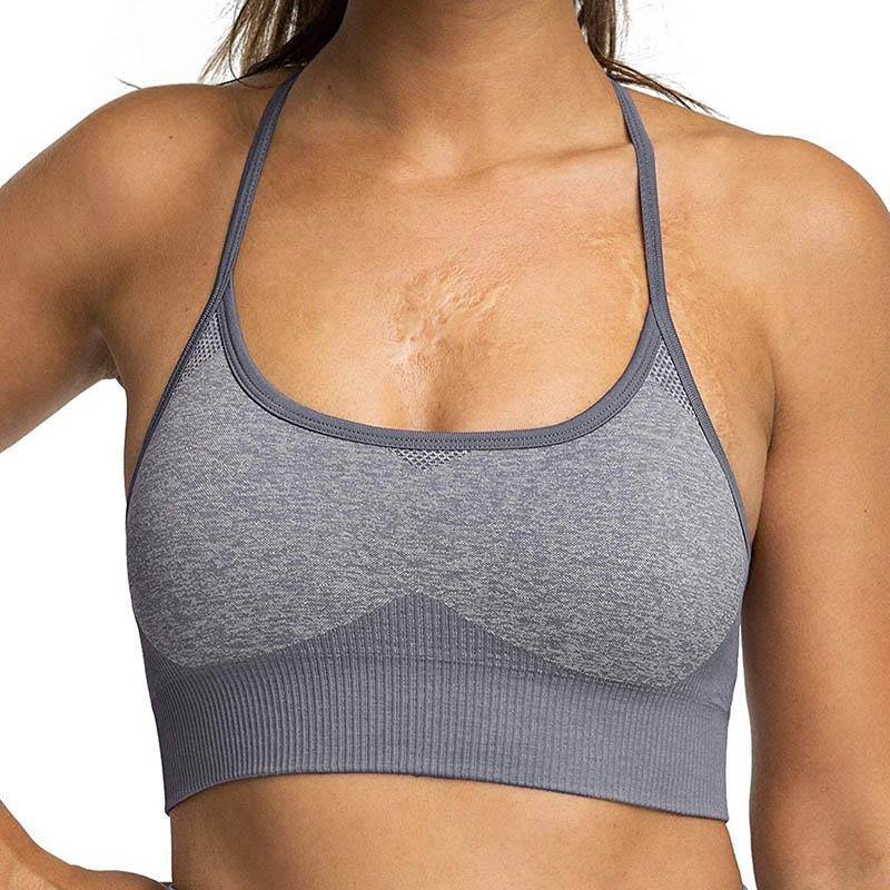 Womens Lace-up Sports Padded Seamless Workout Bra Yoga Running Fitness Bras/Leggings/Suit - CHALIER