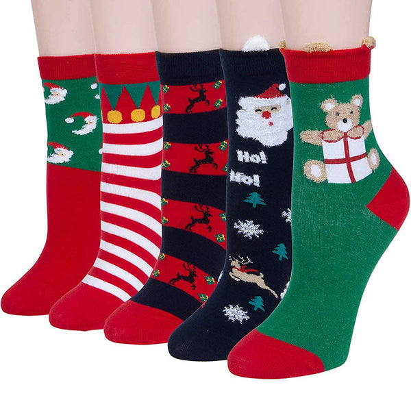 Womens Christmas Socks Cozy Fun Christmas Cotton Socks novel Gifts