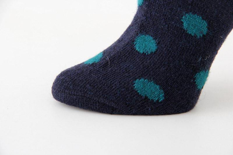 Womens Winter Warm Socks Set Thickened Wool Polka Dots Socks 6 Pairs - CHALIER