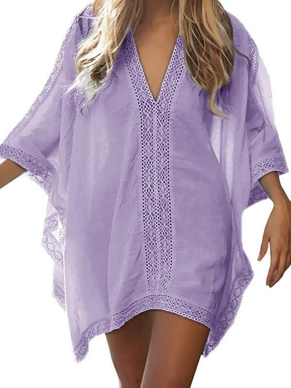 Women's Beach Swimsuits Bikini Oversized Cover Up Dress - CHALIER
