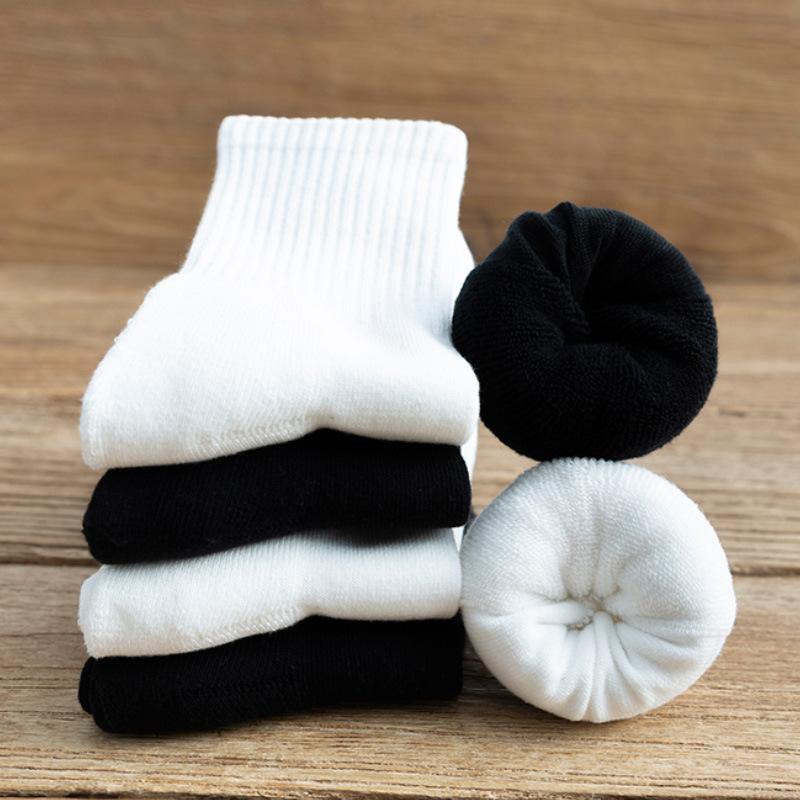 Winter Cotton Men Crew Socks Sports Basketball Socks 5 Pairs - CHALIER