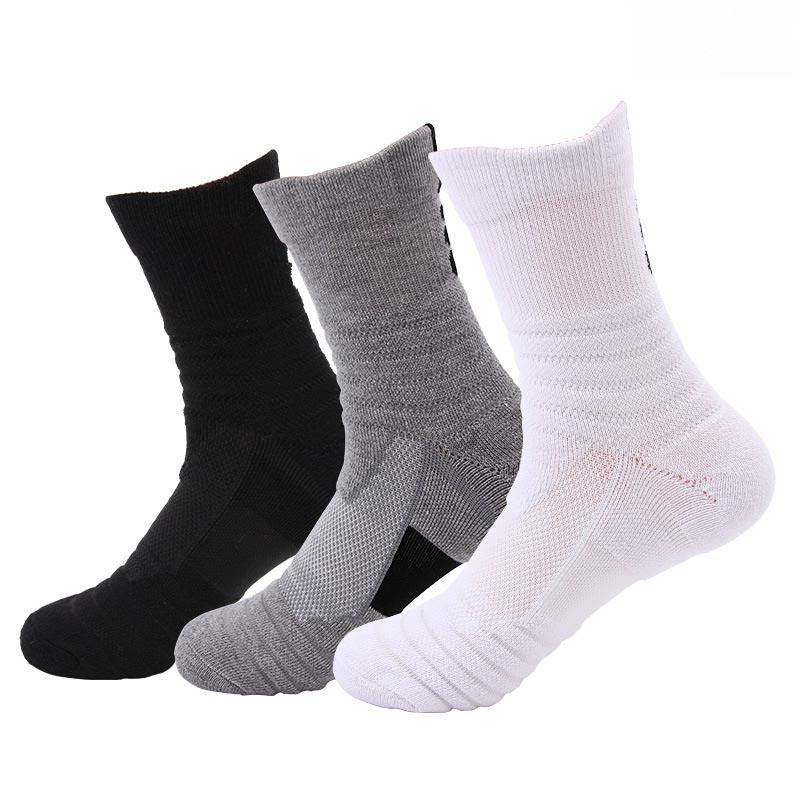 Mens Crew Athletic Elite Socks Outdoors Walking/Running/Hiking Socks Non-slip Absorbing Sweat Socks