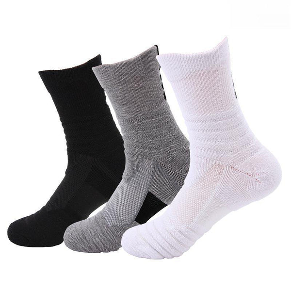 Mens Crew Athletic Elite Socks Outdoors Walking/Running/Hiking Socks Non-slip Absorbing Sweat Socks