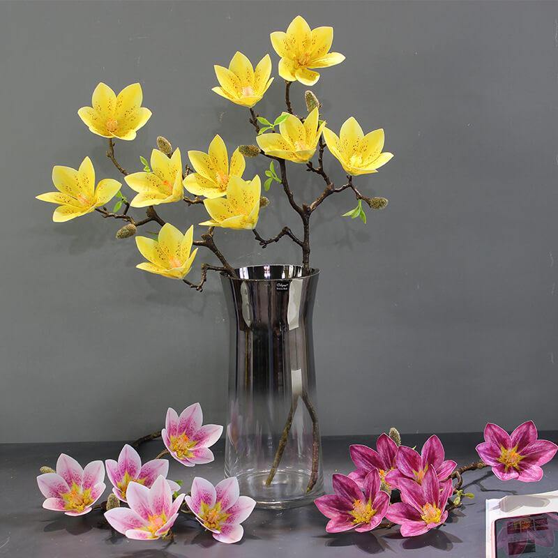 Artificial Flower Artificial Magnolia For Home Office Wedding Decoration - CHALIER