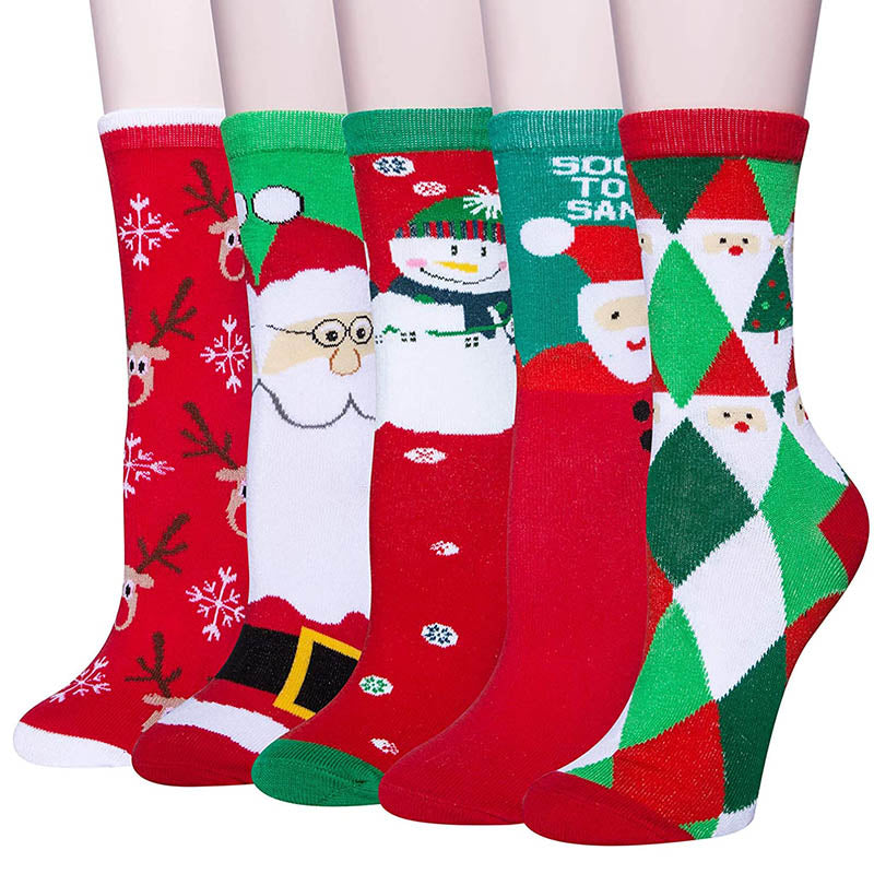 Womens Christmas Socks Cozy Fun Christmas Cotton Socks novel Gifts