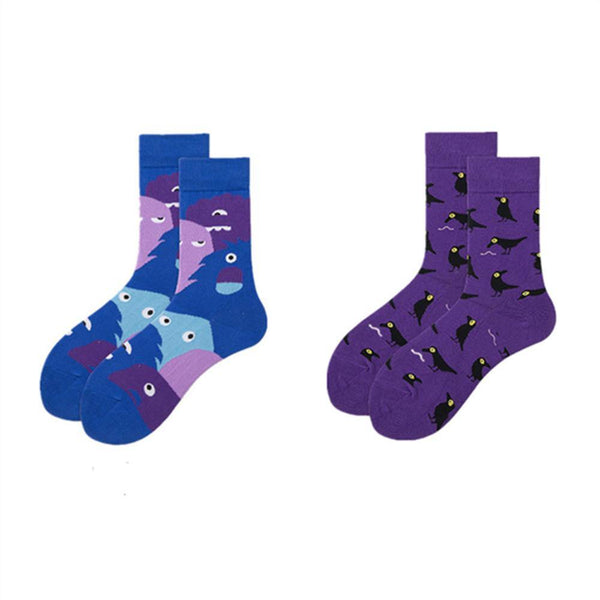 Unisex Fashion Hip Hop Skateboard Socks Soft-Breathable Cotton Athletic Sports Socks - CHALIER