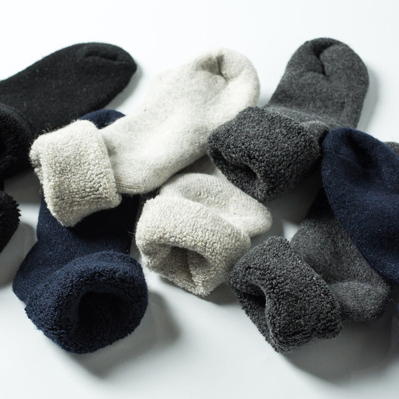 Winter Warm Thickened Wool Men's Socks 4 Pairs
