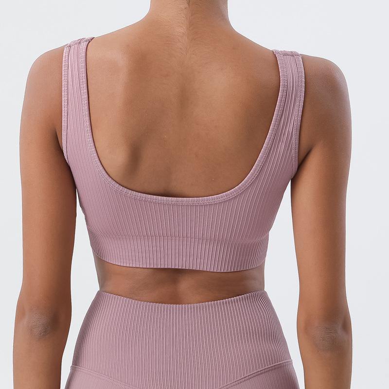 Sports Bra For Women Medium Support Activewear Nylon Quick-drying Tops&Pants&Suit Yoga Workout Fitness - CHALIER