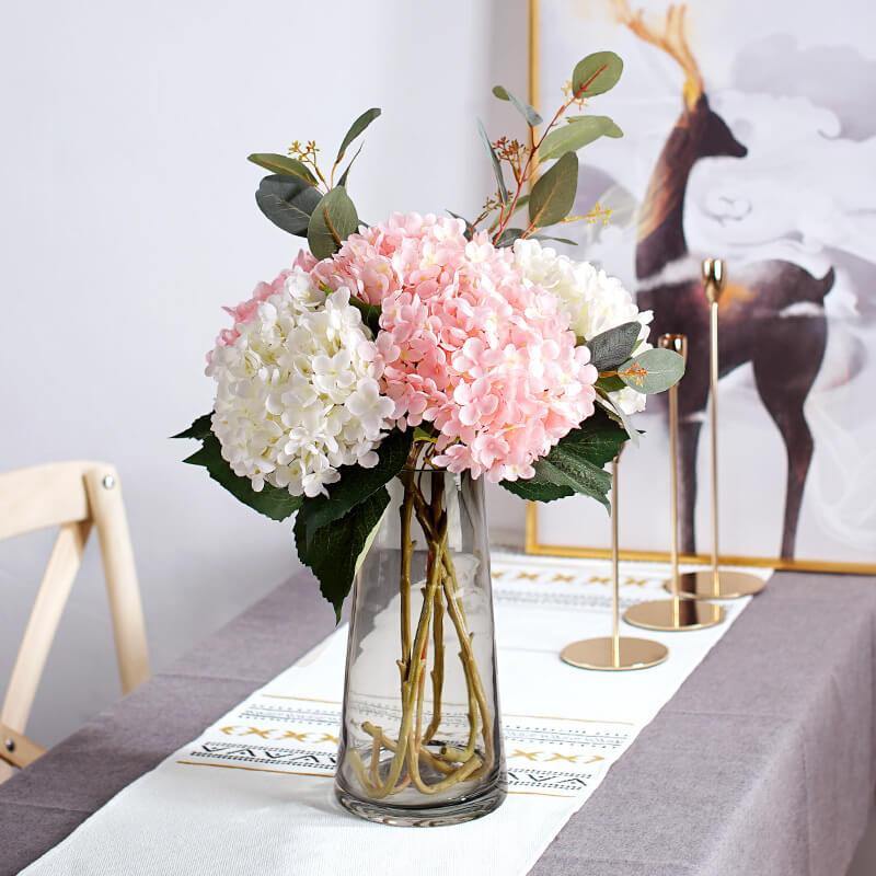 Artificial Hydrangea Fake Flowers Home Wedding Decoration Floral Ornaments - CHALIER