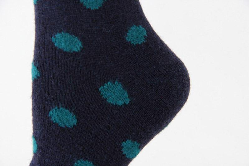 Womens Winter Warm Socks Set Thickened Wool Polka Dots Socks 6 Pairs - CHALIER