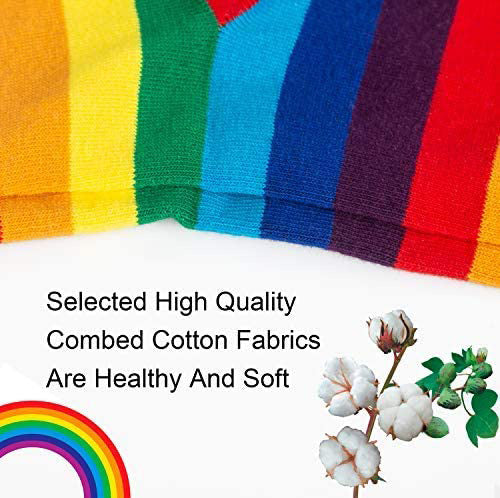 Women Cozy Socks Crazy Fun Socks Cotton Socks Rainbow
