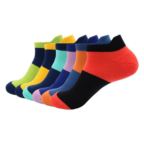 Womens Ankle Socks 6 Pairs Cushioned Athletic Running Casual Fashion Ankle Socks - CHALIER