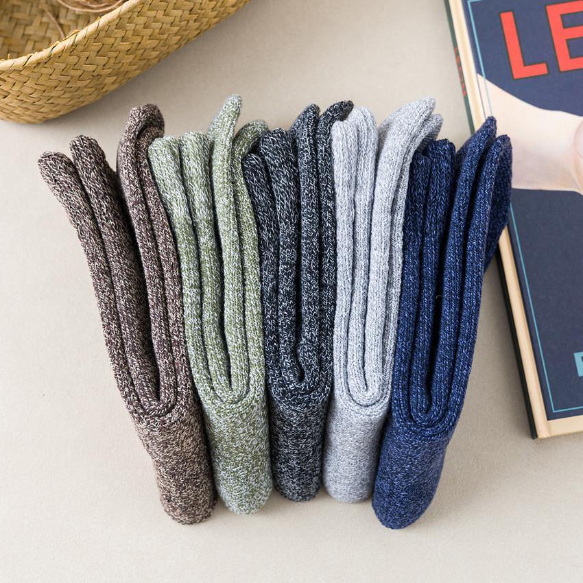 Chalier Men Casual Socks Thicken and Warm 5 Pack - CHALIER