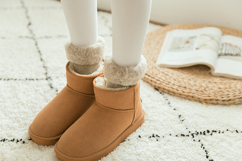 Women Winter Thickening Wool Socks Snow Boots Slipper Ski Home Socks Family 7 Pairs