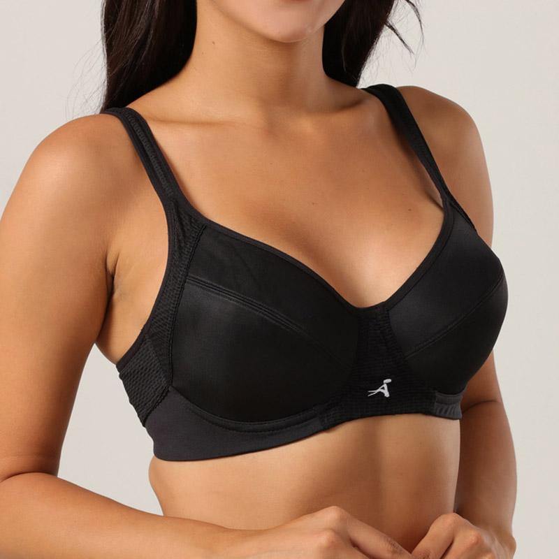 Sports Bra Fitness Shockproof Breathable Yoga Plus Size Vest Cross Shoulder Strap Steel Ring Bras - CHALIER