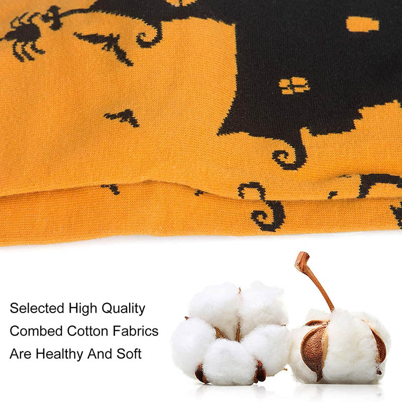 Women Socks Crazy Fun Socks Cozy Cotton Socks Orange Socks