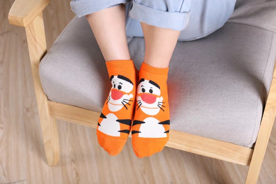 Womens Cartton Catton Crazy Socks Fun Ankle-high Socks 5 Pairs