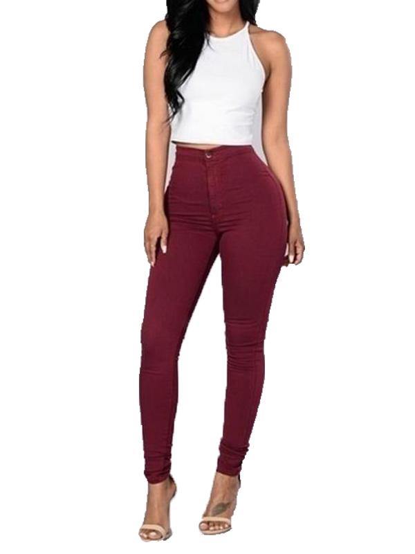Women's Casual Sexy High Waist Leggings Feet Pants - CHALIER