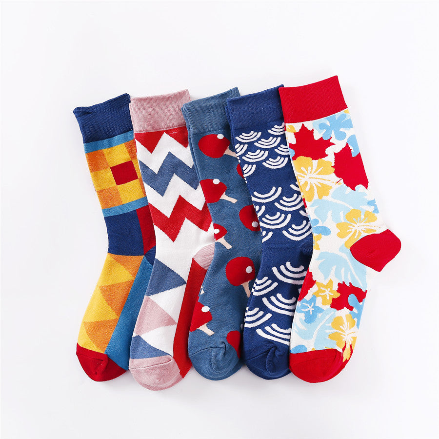 Chalier Mens Casual Cotton British Style Socks Set 6 Pairs