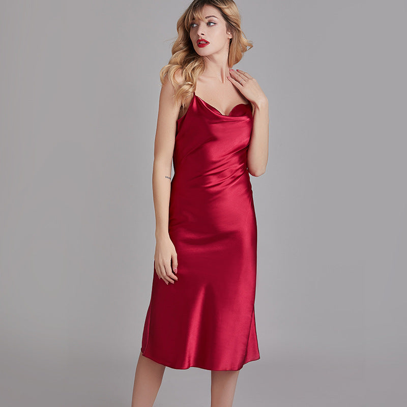 Sexy Lingerie for Women Satin Nightgowns Sleepwear Elegant Loungewear