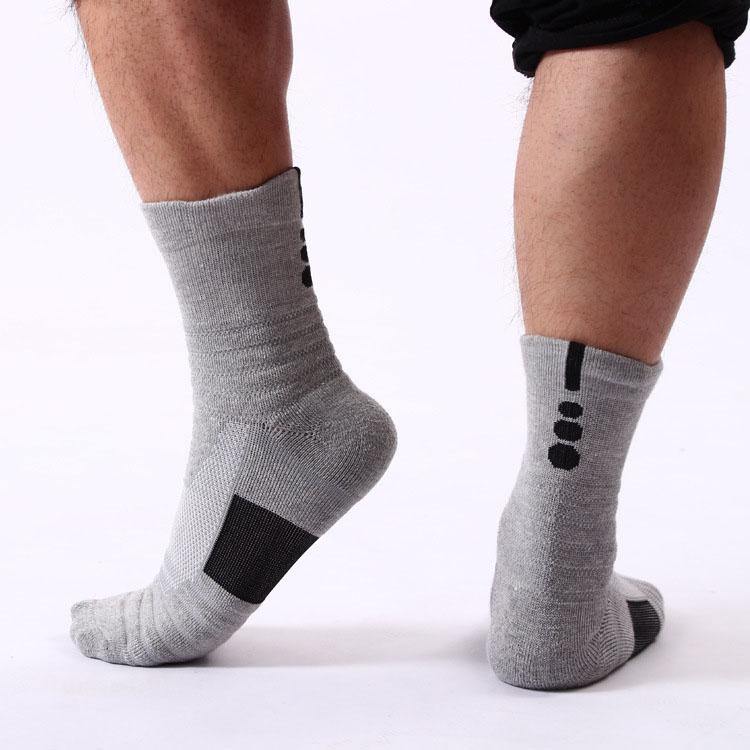 Mens Crew Athletic Elite Socks Set Outdoors Walking/Running/Hiking Socks Non-slip Absorbing Sweat Socks - CHALIER