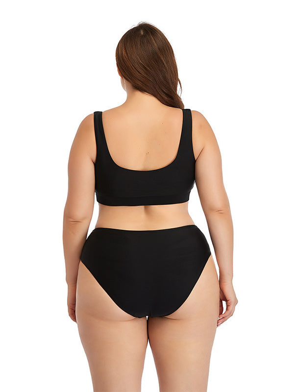 Women's Plus Size Two-Piece Swimsuits Daisy Bikini Floral Prints