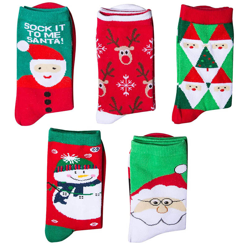 Womens Christmas Socks Cozy Fun Christmas Cotton Socks novel Gifts