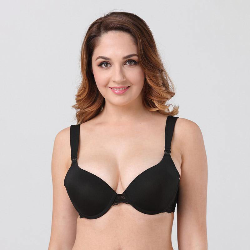 Womens Pregnant Nursing Bra Ultra-thin Wide Straps Plus Size Maternity Bras Outdoor - CHALIER