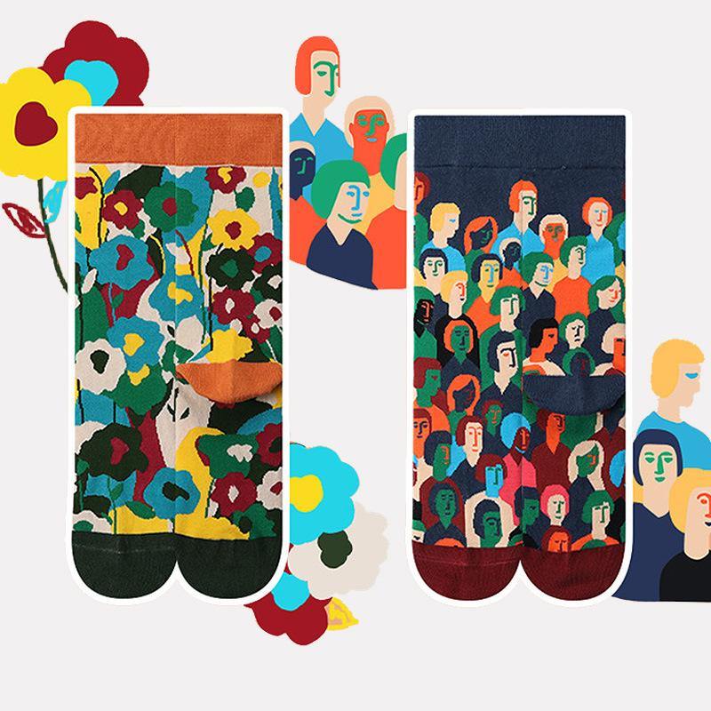 Women & Men Fashion Cotton Socks  Funny Sports Casual Crew Unisex Socks Art Portrait - CHALIER