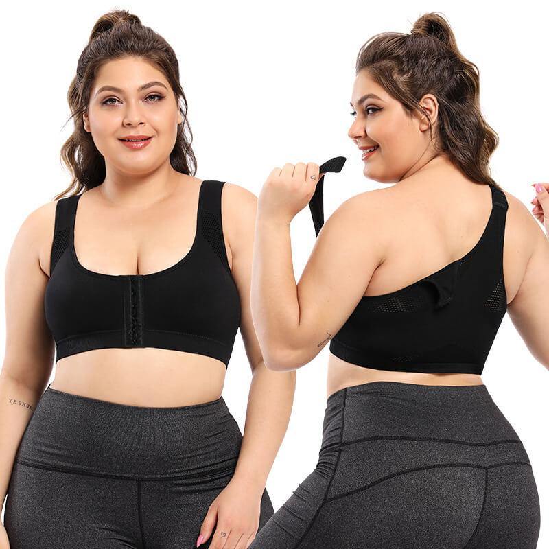 Women Plus Size Sports Bra Front Closure Nursing Bra Shaping And Correcting Posture Bra - CHALIER