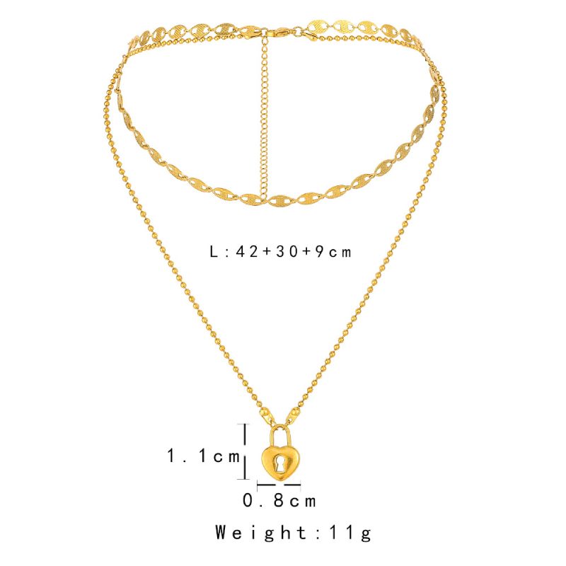 Female Hot Layered Necklaces Women Gold Choker Design Jewelry